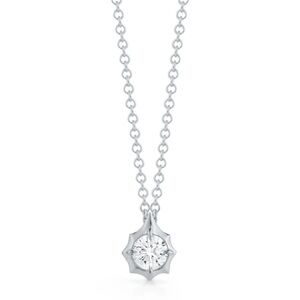 18KWG DIAMOND SOLITAIRE PENDANT NECKLACE